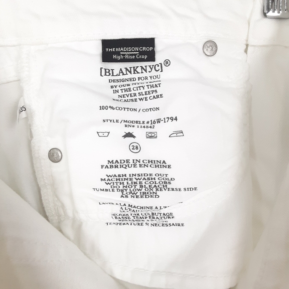 Blank NYC  Crop Jeans in White - Picture 9 of 9